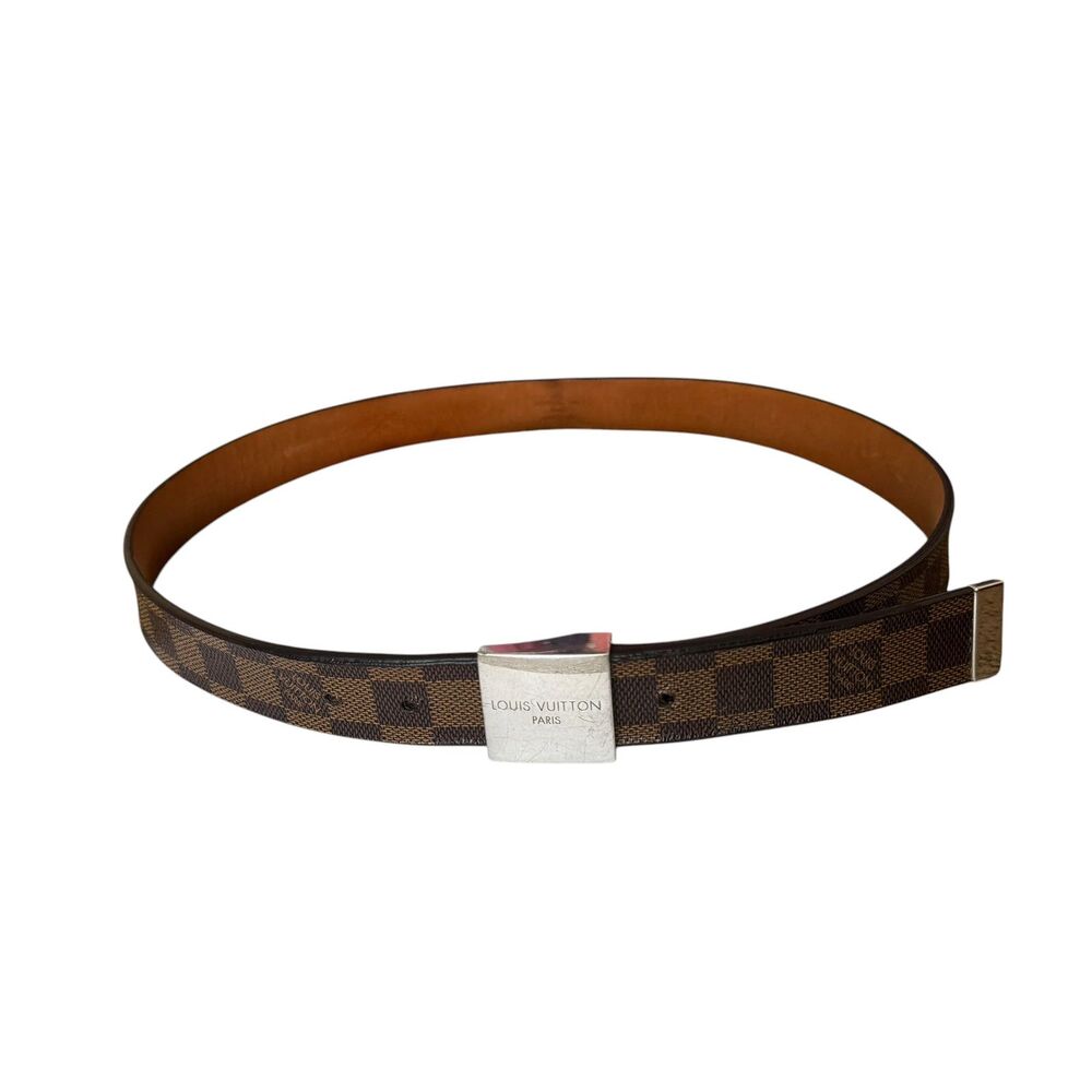 Louis Vuitton damier brown belt unisex size 85 cm 34 inch authentic with COA